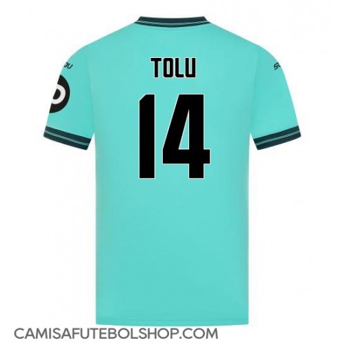 Camisa de time de futebol Wolves Tolu Arokodare #14 Replicas 2º Equipamento 2025-26 Manga Curta